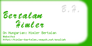 bertalan himler business card